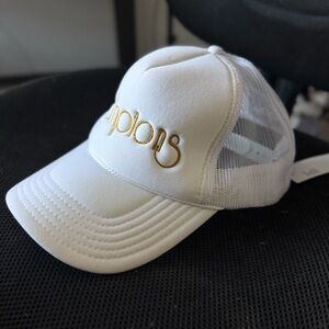 OTTO White and Gold Mesh Cap